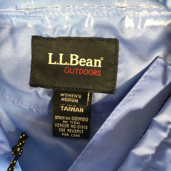 L.L.Bean Outdoors Rain Jacket Wind Breaker Medium - Picture 5 of 16